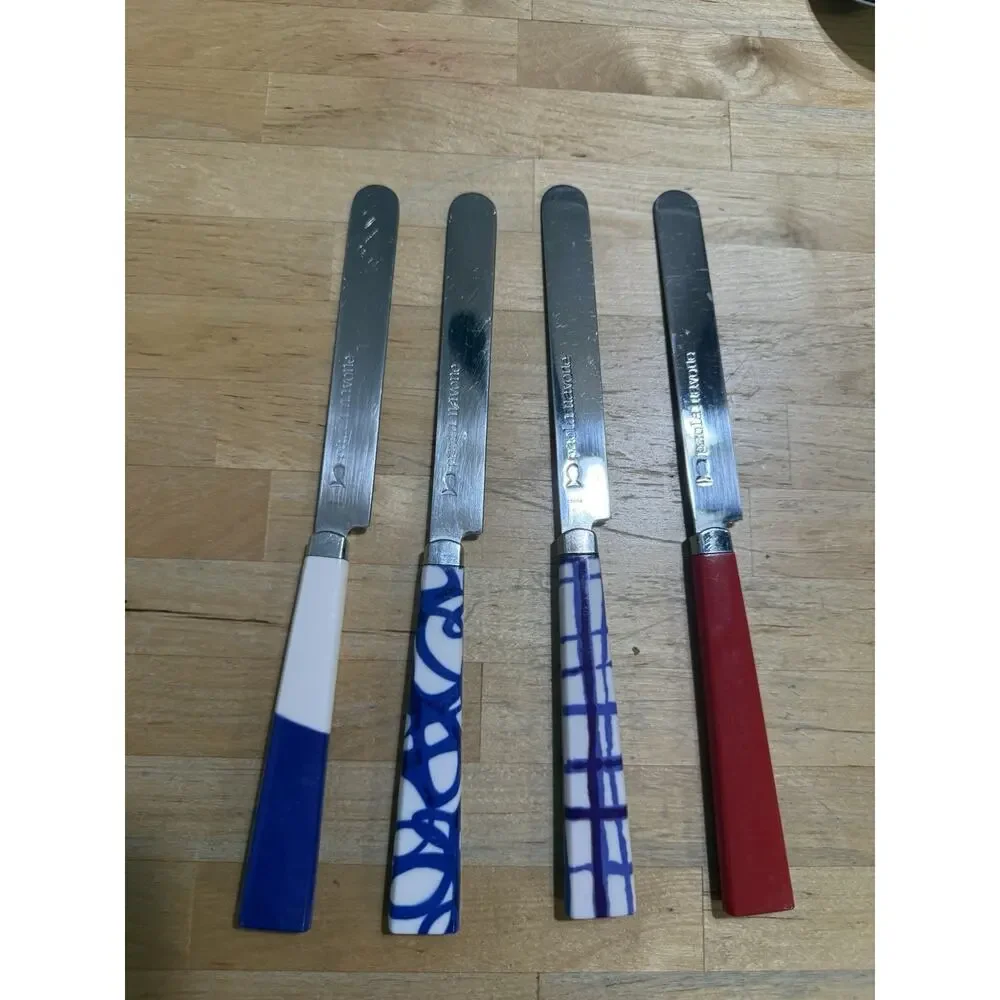 Crate & Barrel Como PAOLA NAVONE STAINLESS FLATWARE 4 Pc. Knives